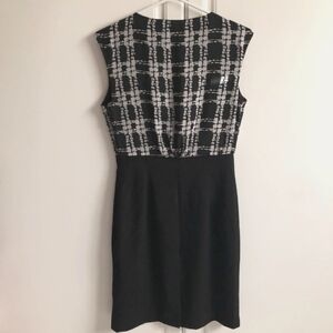 Jacobs summer sleeveless black dress size S. Black bottom, black & white office